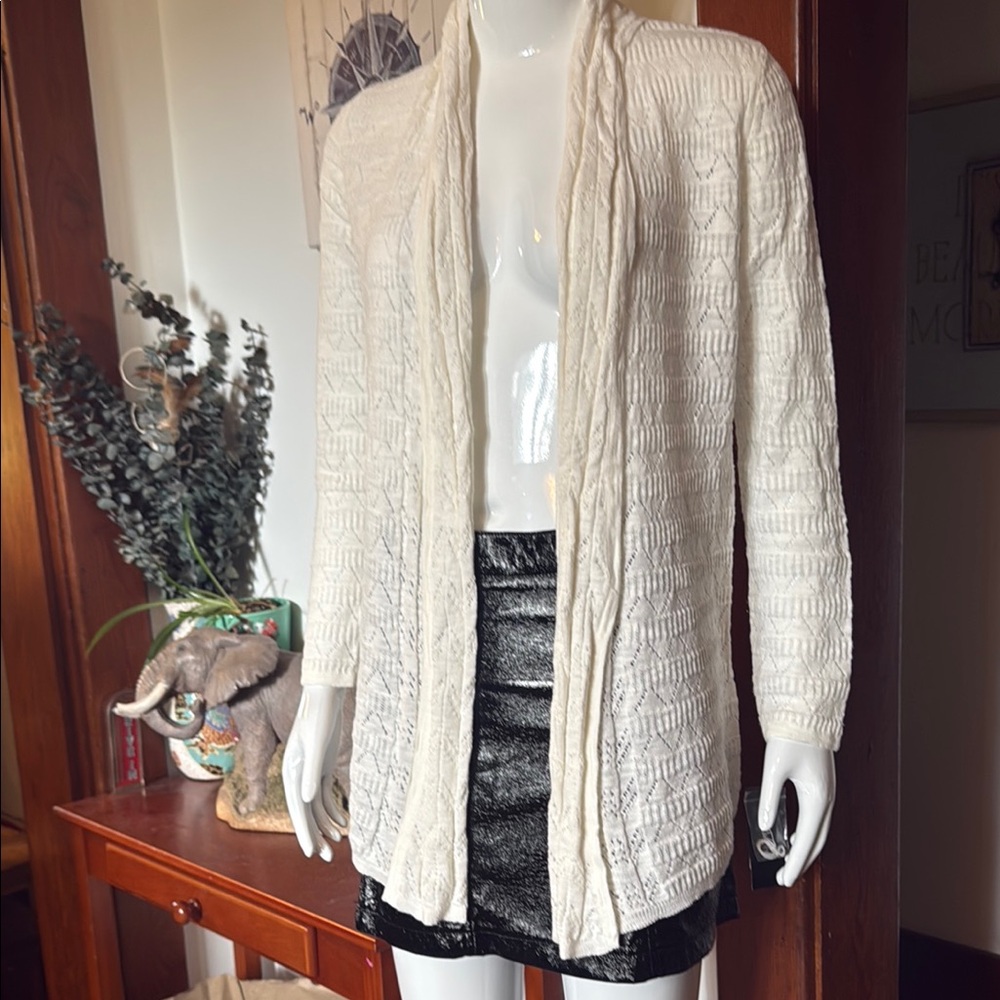 NWT Style&Co size small Elegant Cream Sweater Cardigan